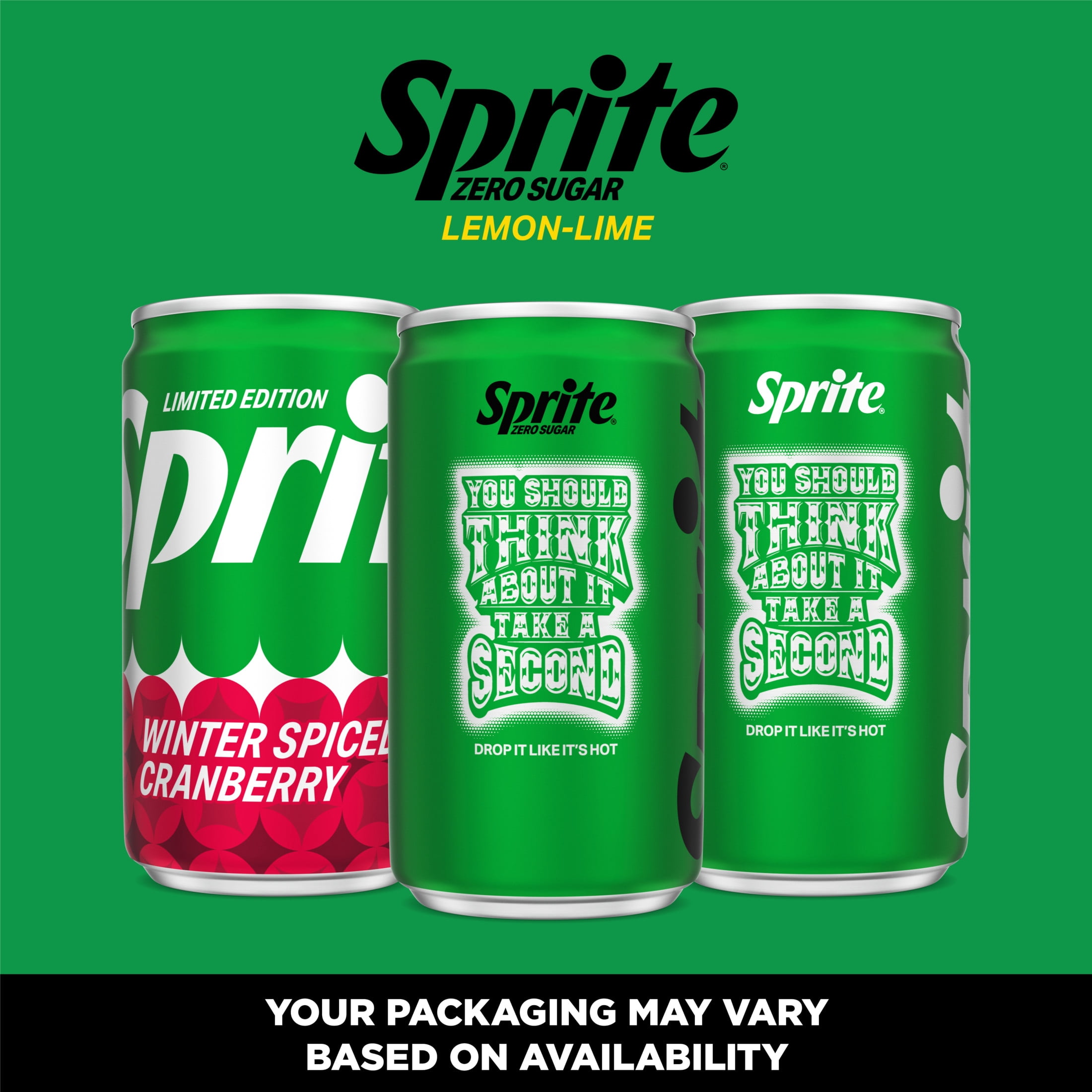 Sprite Zero Sugar Lemon-Lime Caffeine Free Soda Pop Fridge Pack Mini Cans, 7.5 fl oz, 10 Pack
