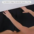 thumbnail image 5 of Dee's Collection Magic Bed Skirt 18 Inch Drop Length 100% Microfiber Fabric Pleated Split Corners (Twin XL-Black), 5 of 6
