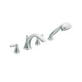 thumbnail image 2 of Moen T924 Chrome two-handle roman tub faucet includes hand shower, 2 of 2