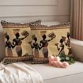 thumbnail image 2 of African Women Outdoor Waterproof Pillow Covers, Black Girl Retro Ethnic Ancient Tradition Decorative Square Throw Pillowcase Sofa Cushion Sham for Patio/Couch/Chair, 24"x24" 2 Pack, 2 of 8