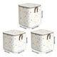 thumbnail image 4 of Caja de almacenamiento de tela no tejida con tapa para ropa de cama, organizador plegable y apilable gris o beige, transparente para fácil acceso, ideal para NCHKUN, 4 of 9