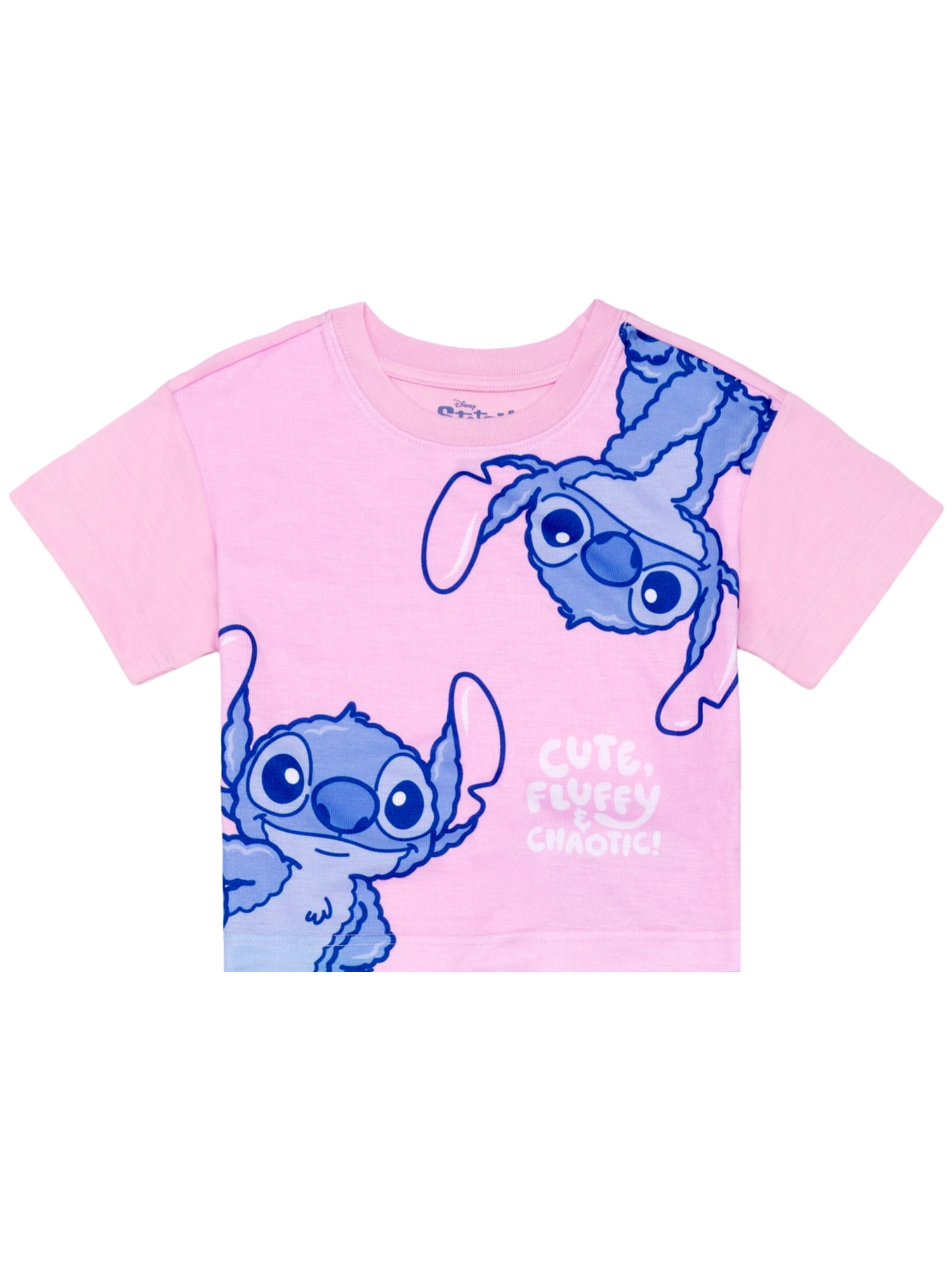 Lilo & Stich Girls Short Sleeve Top and Pant Pajama Set, 2-Piece, Sizes 4-16