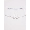 thumbnail image 3 of Calvin Klein Mens Cotton Stretch 3-Pack Low Rise Trunks Medium White, 3 of 4