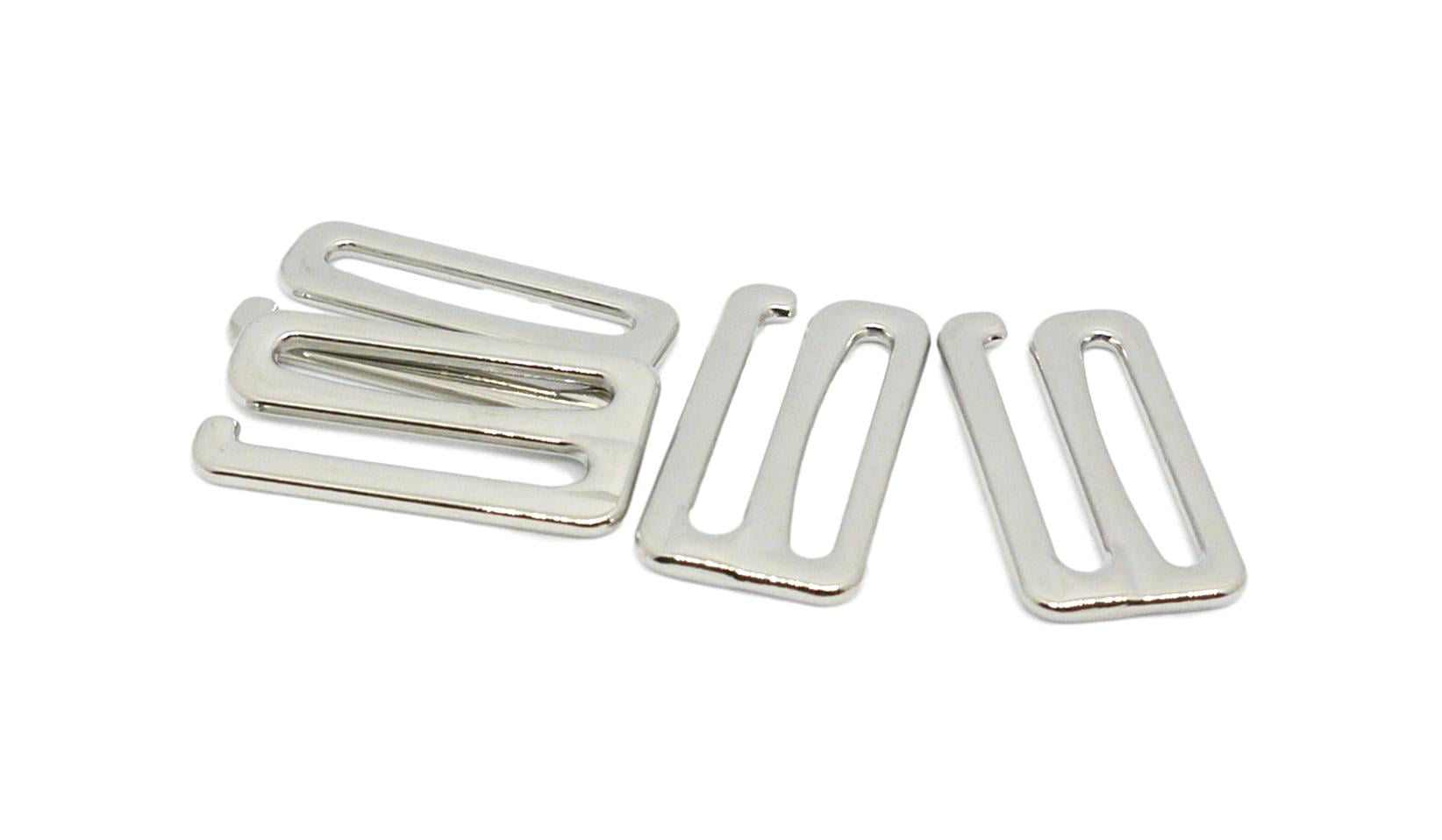 Porcelynne Silver Metal Alloy Replacement Bra Strap Slide Hook - 1 ...
