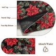 thumbnail image 6 of Round Rugs 6Ft, Christmas Poinsettia Round Area Rug Washable Indoor Throw Carpet, Xmas Floral Botanical Red Black Soft Non Slip Circle Rug for Office Cabinet Home Decor Aesthetic, 6 of 8
