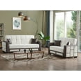 thumbnail image 5 of Ottomanson 63" Convertible Loveseat Sleeper with Storage, Modern Chenille Sofa for Small Spaces, Cream, 5 of 7