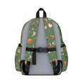 thumbnail image 3 of Football and Baseball Green Pattern Cute School Backpack with Padded Back and Adjustable Shoulder Straps 13.4"x11"x4.7", 3 of 5