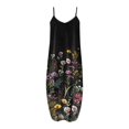 thumbnail image 4 of Robe Bohème pour Femmes Sans Manches Grande Taille Longue Maxi avec Poches Été Décontractée Robe de Plage Imprimé Floral, 4 of 4