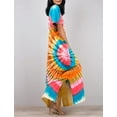 thumbnail image 4 of Bsubseach Women's Colorful Caftan Dress, Short Sleeve, Ankle Length, Lightweight Cover-Up, One Size, 4 of 6
