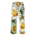 thumbnail image 2 of QATAINLAV Capri Pants for Women 2024 Trendy Floral Print Cropped Trousers Casual Summer Drawstring Straight Beach Pants Linen Capris Pant with Pockets Limited Time Sale Hot Pink XL, 2 of 4