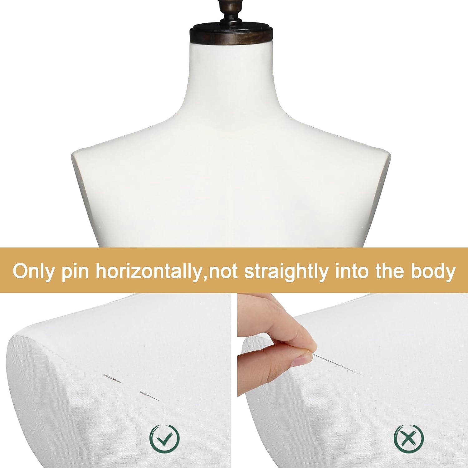 Bonnlo Male Dress Form, Male Mannequin Adjustable Height Torso Body Display and Sewing with Wooden Stand