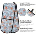 thumbnail image 4 of Dailycode Double Sided Oven Mitt with Loop Heat Resistant Kitchen Long Potholders 7" x 35" Shells Starfish on Wave, 4 of 6