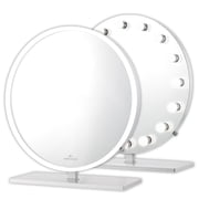 Impressions Vanity Monarch Plus Hollywood Makeup Mirror with Smart LED Lighted Strip Lights (Silver)