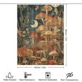 thumbnail image 2 of Mushroom Butterfly Flower Shower Curtain , Enchanted Forest Scenic Bathroom Decor Sets, Waterproof Fabric with Hooks, 2 of 7