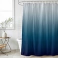 thumbnail image 6 of Navy Blue Ombre Shower Curtain Set - 72" x 78" Washable Bathtub Curtain with 12 Hooks, Contemporary Gradient Abstract Art Waterproof Fabric Stall Shower Curtains for Bathroom/Bathtub Décor, 6 of 6