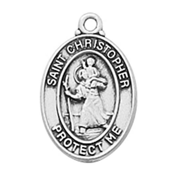 McVan L739 0.58 x 0.38 x 0.44 in. Sterling Silver St Christopher Pendant