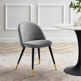 thumbnail image 5 of Side Dining Chair, Set of 2, Fabric, Light Grey Gray, Modern Contemporary Urban Design, Kitchen Room Cafe Bistro Restaurant Hospitality, 5 of 9