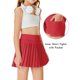thumbnail image 2 of Pantalones deportivos Haloumoning para niñas de 4 a 14 años, rojos, con bolsillos, 2 of 5