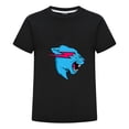 thumbnail image 1 of Camiseta MrBeast Niño Niña Verano Algodón Playera Pantera Azul Infantil Regalo Moda Casual Fans Ropa Fresca Estampada Diario, 1 of 4