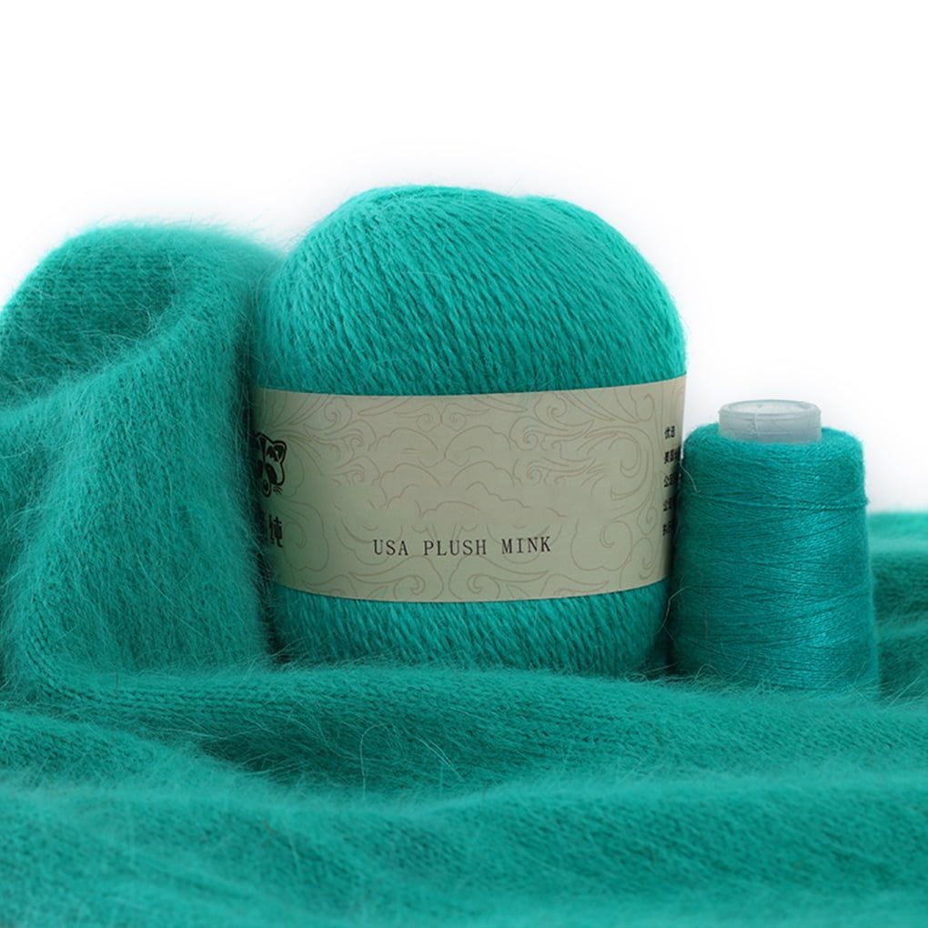 50+20g/set Long Plush Mink Cashmere Yarn Anti-pilling Hand-Knitting Thread 