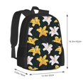 thumbnail image 3 of Daiia Lilies Flowers Backpack for Men and Women -Durable Backpack Large Capacity, Water-Resistant Bag with Adjustable Straps and Laptop Compartment, 3 of 9