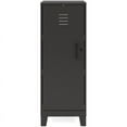 thumbnail image 1 of Pemberly Row 42.5"H 3 Shelf Metal Storage Locker Cabinet 3" Legs in Black, 1 of 4