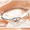 thumbnail image 3 of Small Size Stainless Steel Evil Eye of Gold Cocktail Party Bangle Bracelet, 3 of 4