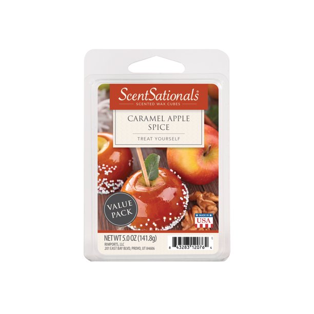 Caramel Apple Spice Scented Wax Melts, ScentSationals, 5 oz (Value Size