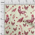 thumbnail image 2 of oneOone Cotton Cambric China Ivory Fabric Hen Craft Projects Decor Fabric Printed By The Yard 56 Inch Wide-P5, 2 of 6