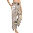 thumbnail image 2 of Daiia World Map With Animals Women's Sleep Pant with Pockets and Drawstring,Pajama Pants-Small, 2 of 9