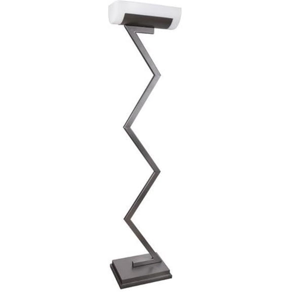 72 in. Ziggy 75 watt Weathered Floor Lamp, Portable Light - Gray