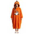 thumbnail image 2 of Ruyelune Brown Halloween Costumes Unisex Cute Pumpkin Hooded Costume Plush Pumpkin Sleepwear Funny Halloween Party Outfit L, 2 of 4