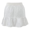 thumbnail image 2 of Falda George para Mujer Corta con Elástico y Jareta en Cintura Olan en Ruedo Beige Talla M, 2 of 4