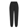thumbnail image 4 of LEBONYARD Pants for Women Plus Size with Pockets,Women Sweatpants Baggy Loose Mid Rise Fleece Workout Active Long Jogger Sweat Pants with Pockets Black XL, 4 of 7