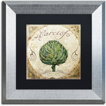 Trademark Fine Art "Mangia III" Canvas Art by Color Bakery Black Matte, Silver Frame