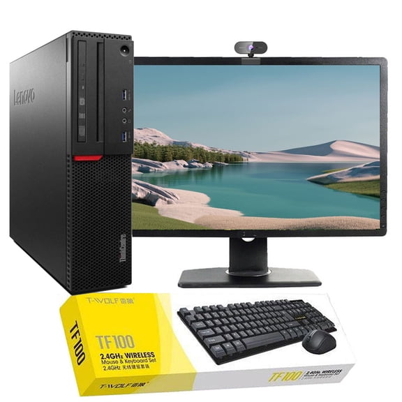 Lenovo Desktop Computer, Hex Core i5 8th Gen, 16GB, 512GB HD, 512GB SSD, DVD Drive (Refurbished)