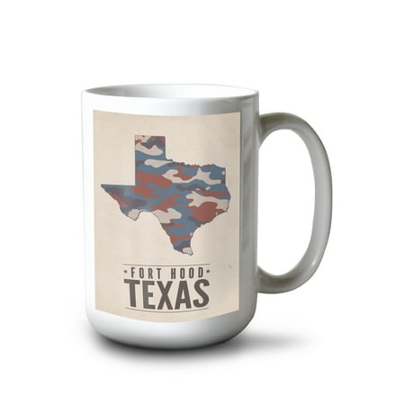 

15 fl oz Ceramic Mug Fort Hood Texas The Lone Star State Camo State Dishwasher & Microwave Safe