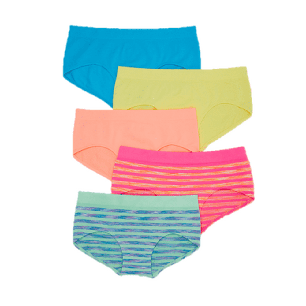 Athletic Works Athletic Works Girls Seamless Panties, 5 Pack