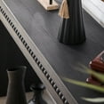 thumbnail image 4 of Resenkos 64in Rustic Wood Console Table – Elegant Entryway Table with Decorative Beaded Trim, Antique Black, 4 of 9