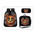 thumbnail image 1 of Teenage Student Backpack Simple Large Capacity Schoolbag Cartoon Satchel Pencil Case Three-piece Set-week, 1 of 4