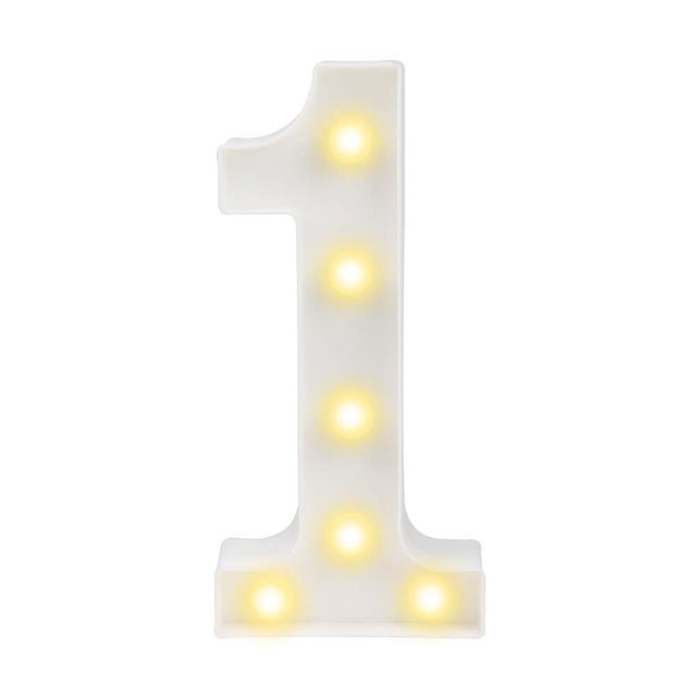 Lámpara de señal de símbolo LED de número Digital de luz de noche de decoración de fiesta de boda interior JShteea El nuevo