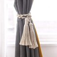 thumbnail image 1 of 2Pcs Bohemia Curtain Tiebacks, Boho Curtain Clips Rope Holdbacks, Hand-Woven Rope Ties, Nordic Style Original Design and Hand-Woven, for Home Drapes and Curtain Decor, 1 of 6