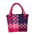 thumbnail image 5 of yuksok Woven Handbag Waterproof Beach Pouch Summer Multipurpose Travel Bag Tote Bag C, 5 of 9
