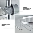 thumbnail image 3 of Soporte de ducha de aluminio negro atornillable regulable en altura (plata) JFHHH pequeña, 3 of 5