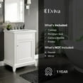 thumbnail image 7 of Eviva Elite Stamford 24" White Bathroom Vanity w/ Double Ogee Edge White Carrara Top, 7 of 7