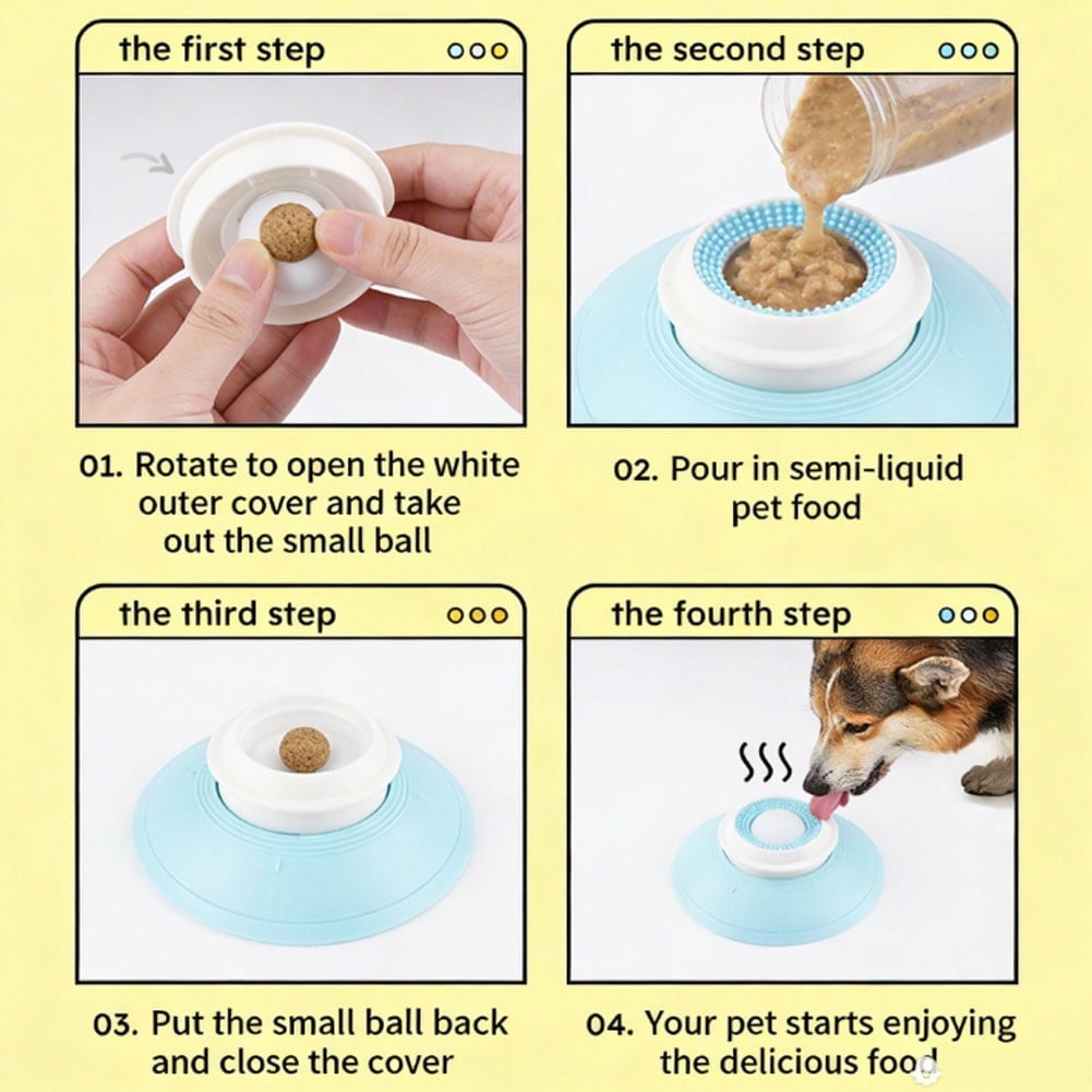 Dog Lick Toy - Slow Feeder Lick Mat for Dogs and Cats with Suction Cups ,Textured Enrichment Toy for Dogs and Cats, Food-Grade PP Material for Anxiety Relief, Healthy Eating & Mental Stimulation