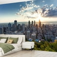 thumbnail image 2 of Peel and Stick Wallpaper Waterproof montreal skyline from mont royal canada town royalty Wall Mural Decor Self Adhesive and Removable 69in x 98in, 2 of 8