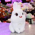 thumbnail image 5 of PELUCHERIA - Conejo de Peluche Blanco con Ojos Grandes, 20 cm, Juguete Suave, 5 of 5