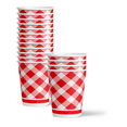 thumbnail image 5 of Red Gingham Birthday Party Supplies - Let's BBQ Paper Plates - Summer Barbecue Party Set Includes Large Paper Plates Napkins Cups - Kit for 16 64 Piece, 5 of 9