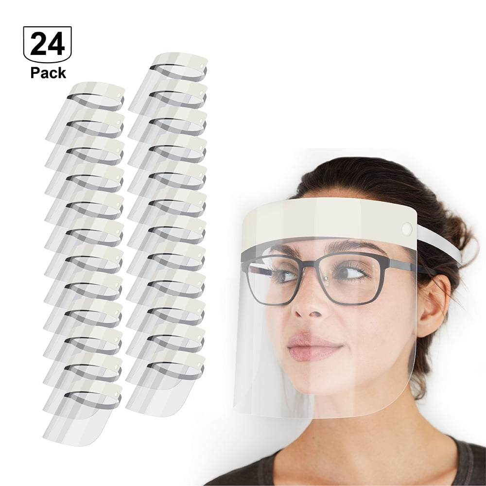 Pharmacy's Prescription Pack of 24 Ultra Clear, Anti-Fog Protective Full Face Shield